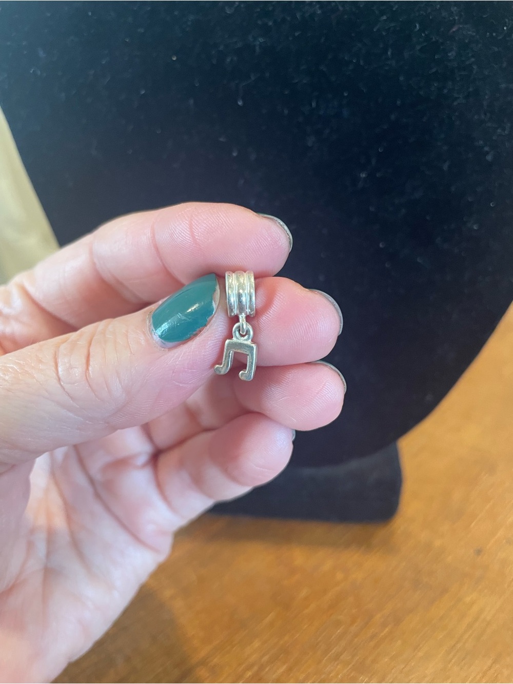 Pandora Silver Musical Note dangle Charm Pendant.